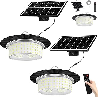 2026 New Solar Shed & Barn Light Chicken Coop Pendant Lights with Motion Sensor 5 Modes 360° Adjustable Floodlight 3 Timers Ip65 Waterproof Solars Powered Sheds Lamp for Garage Patio Yard