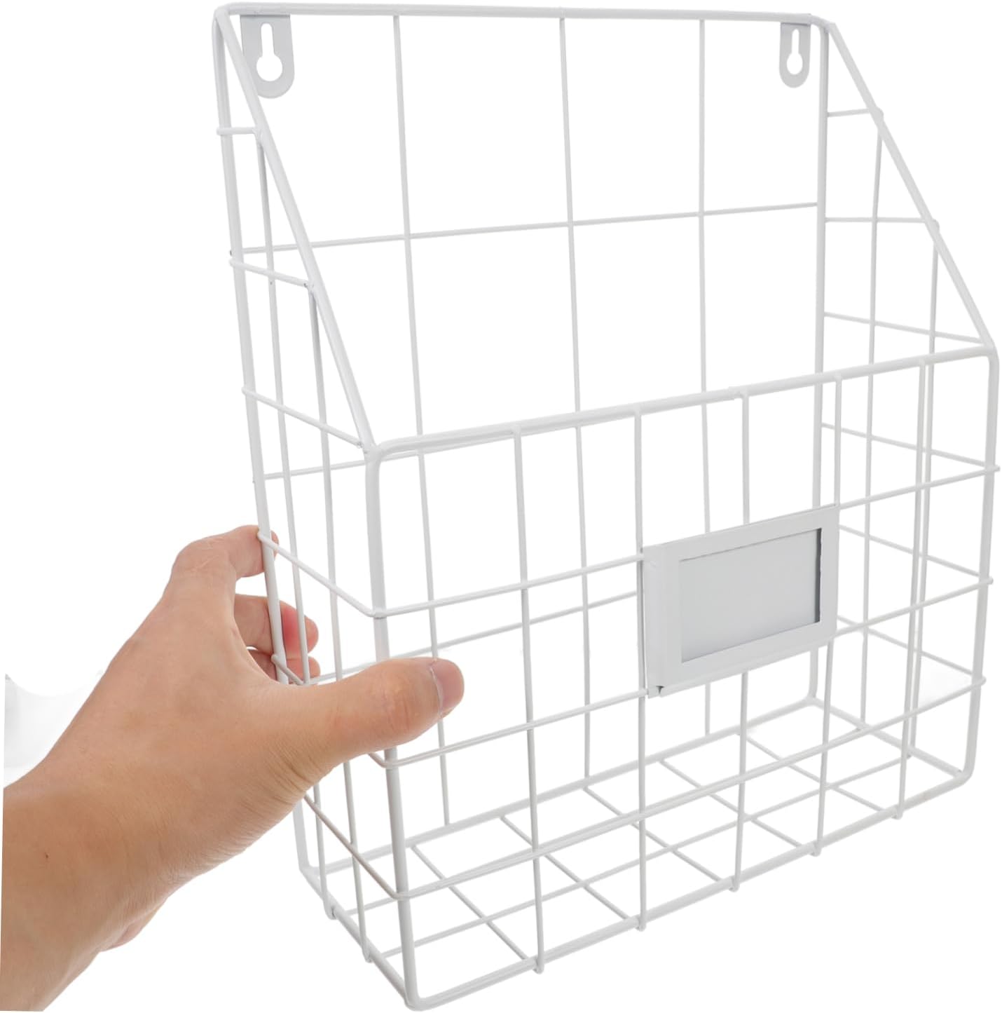 Iron Wall Mounted Magazine Rack Space-Saving Wire File Holder for Living Room and Bathroom Sturdy Metal Organizer for Magazines Newspapers and Books