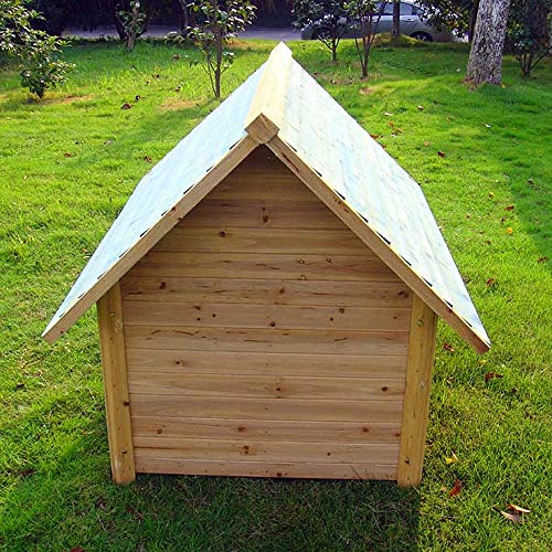 Melko Hundehütte Hundehaus Blockhaus-Stil Haustierhütte Outdoor Hundehöhle aus Holz Hundeschlafplatz für mittelgroße Hunde