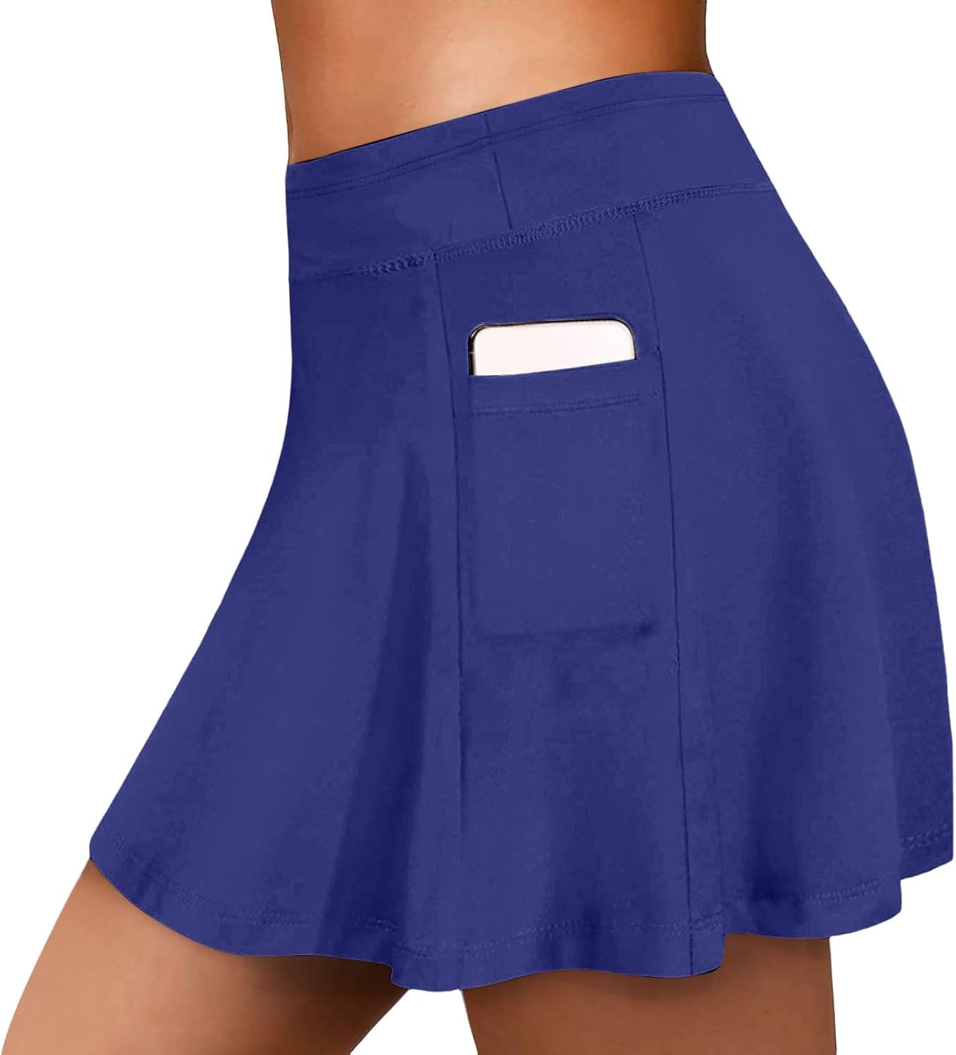 Jupe De Bain Taille Haute Et Jupe Longue Pour Femme, Bas De Maillot De Bain, Jupe De Maillot De Bain Sportive Avec Culotte, Noir , XXL