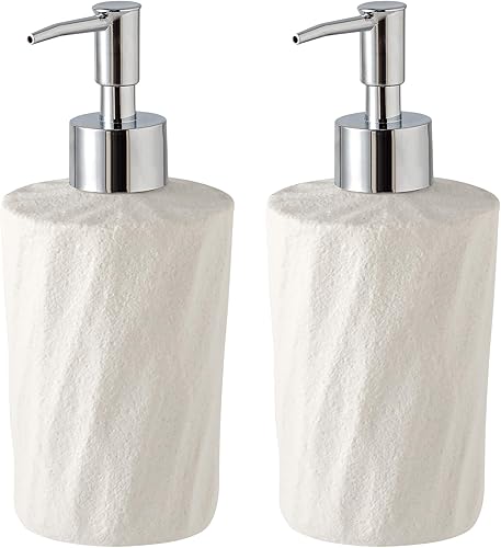 Dispensadores de jabón de 11.5 fl oz, 11.5 onzas, 2 unidades de lujo para loción de platos de mano, champú dispensador de jabón, botellas de bomba