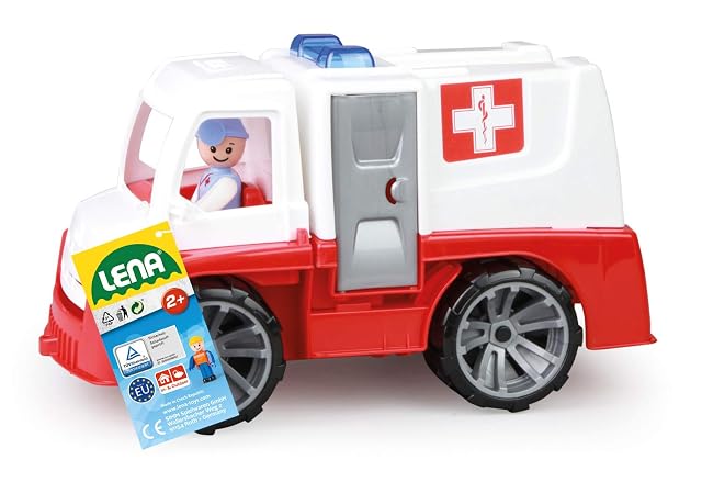 Foto 5 de 7 de LENA - Truxx Coche Ambulancia Juguete por 2+ Años Niños, Rojo/Blanco