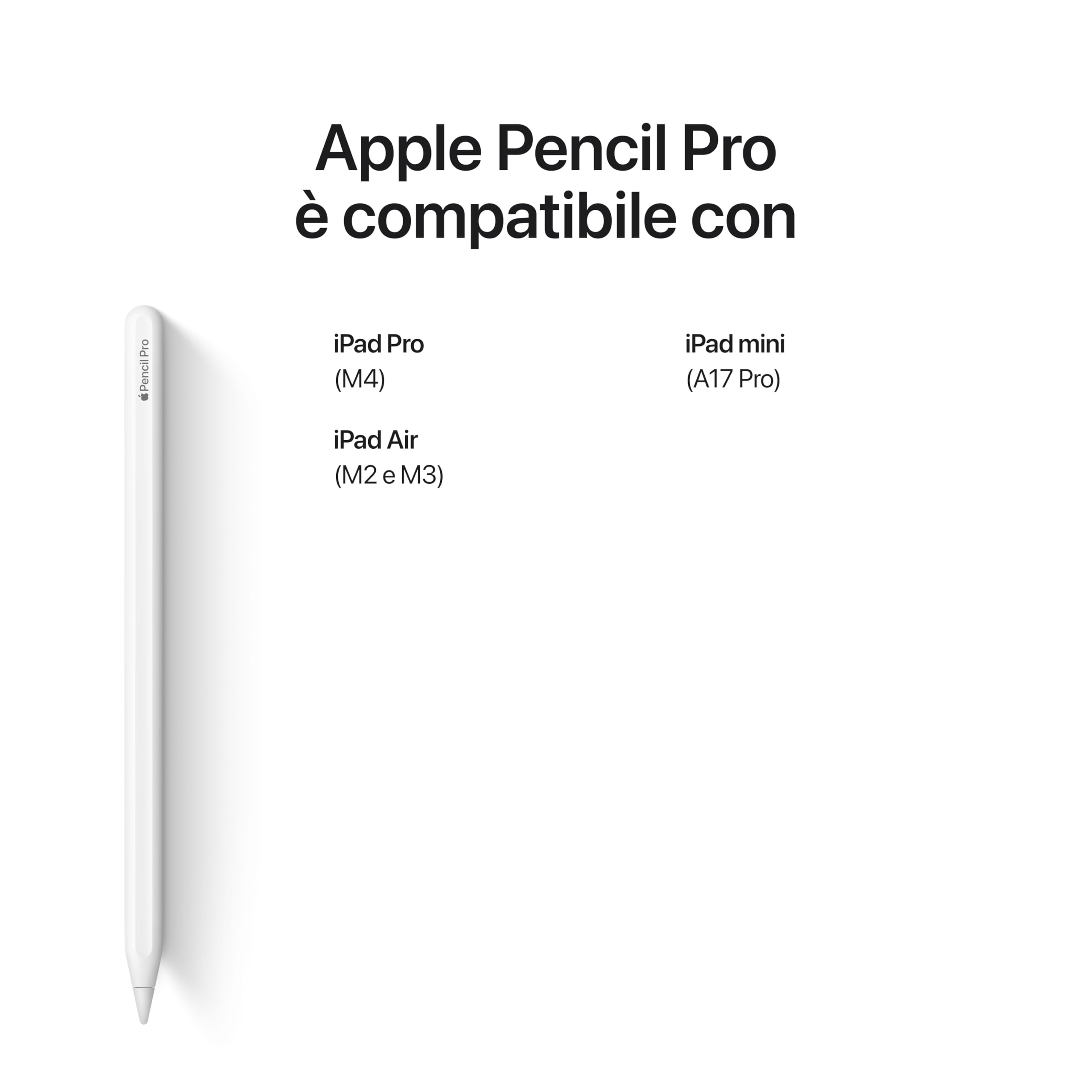 Apple Pencil Pro: strumenti evoluti, precisione al pixel, sensibilità all’inclinazione e alla pressione, e una latenza bassissima all’avanguardia nel settore, per scrivere, disegnare e dipingere