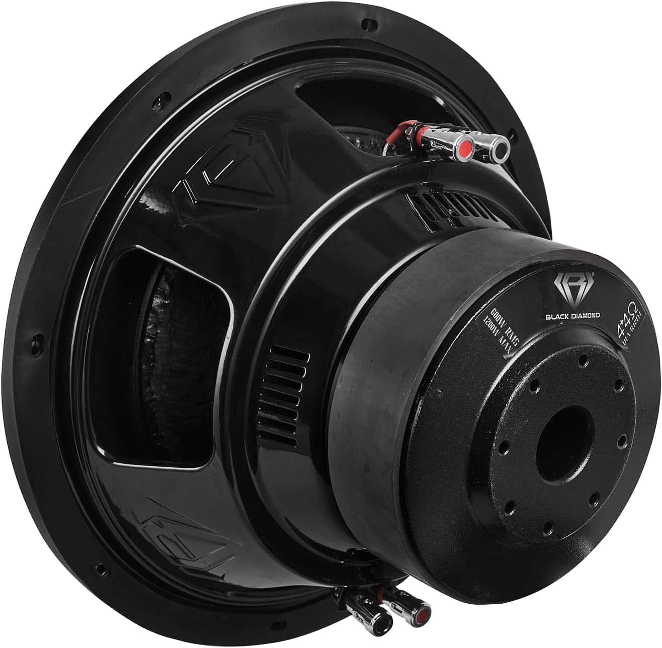 BLACK DIAMOND DIA-R12D4 12" Car Subwoofer 1200W Max (600W RMS) Dual 4+4 Ohm, 2.5" Aluminum Voice Coil, Deep Bass, High Excursion, Car Audio Subwoofer Speaker (Single)