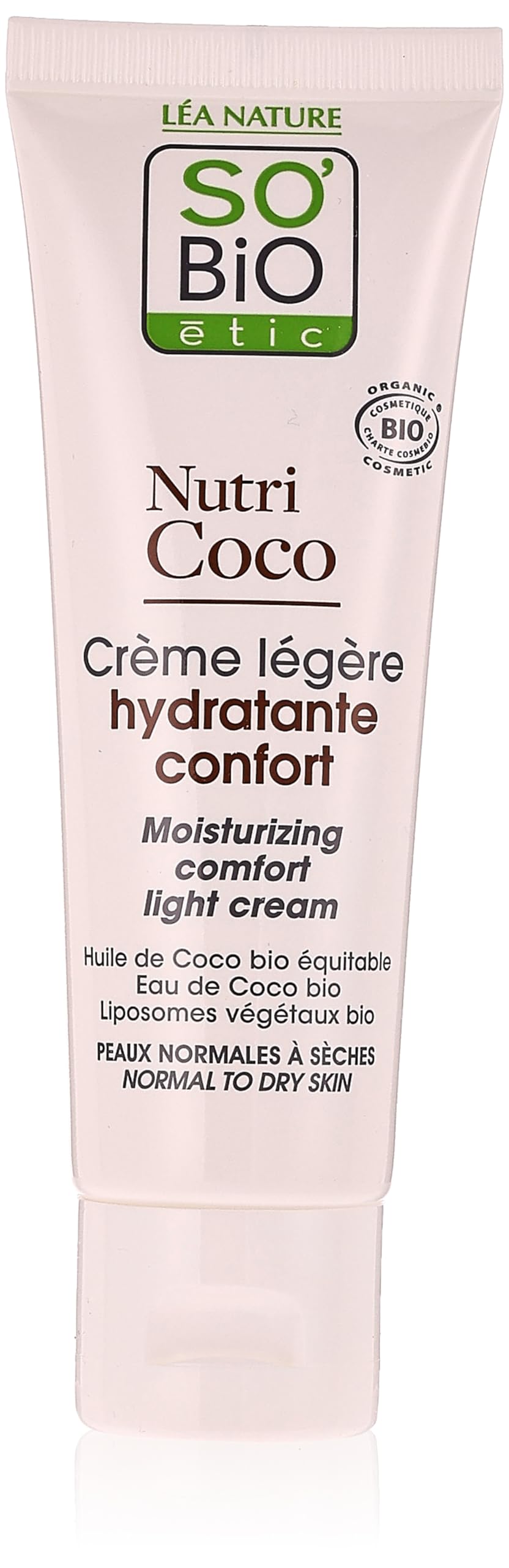 So Bio Etic SO'BiO - Nutricoco - Moisturizing Comfort light cream 50ml | nutri coco |organic dry skin nutrition with coconut and coconut oil.