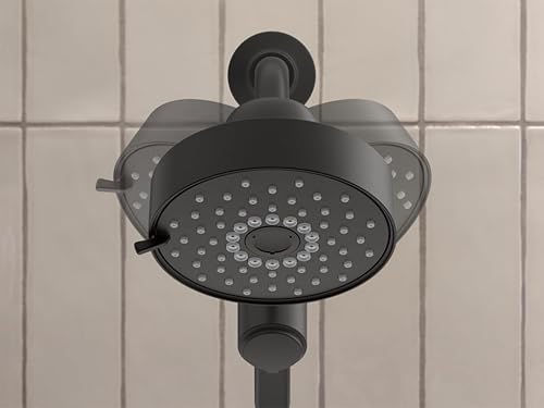 Miniatura 8 de KOHLER 23219-TT Purist - Kit combinado de ducha multifunción 2 en 1, cabezal de ducha giratorio con cabezal de ducha de mano, 2.5 GPM, titanio