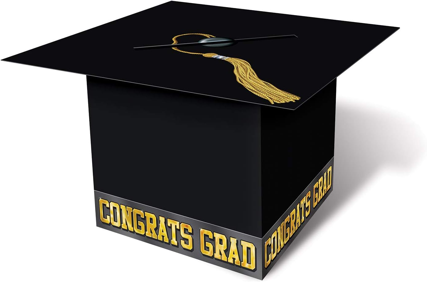 Grad Cap Card Box (black) Party Accessory (1 count) (1/Pkg) Grad Cap Card Box - Black 1 Count (Pack of 1)