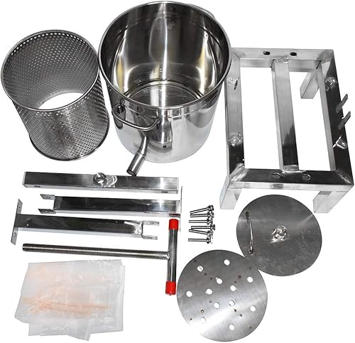 Miniatura 4 de DIY Prensador de miel de frutas grande Extractor de cera de abejas Máquina de apicultura y sidra, vino, uva, manzana extractor de prensa para vino y