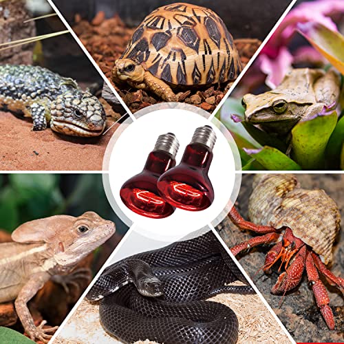 Reptizoo Reptile 2Pcs Infrared Heat Emitter 110V 75W Infrared Bulb For Reptile Pet Coop Moonlight Bulb And Glass Terrarium #TOP6