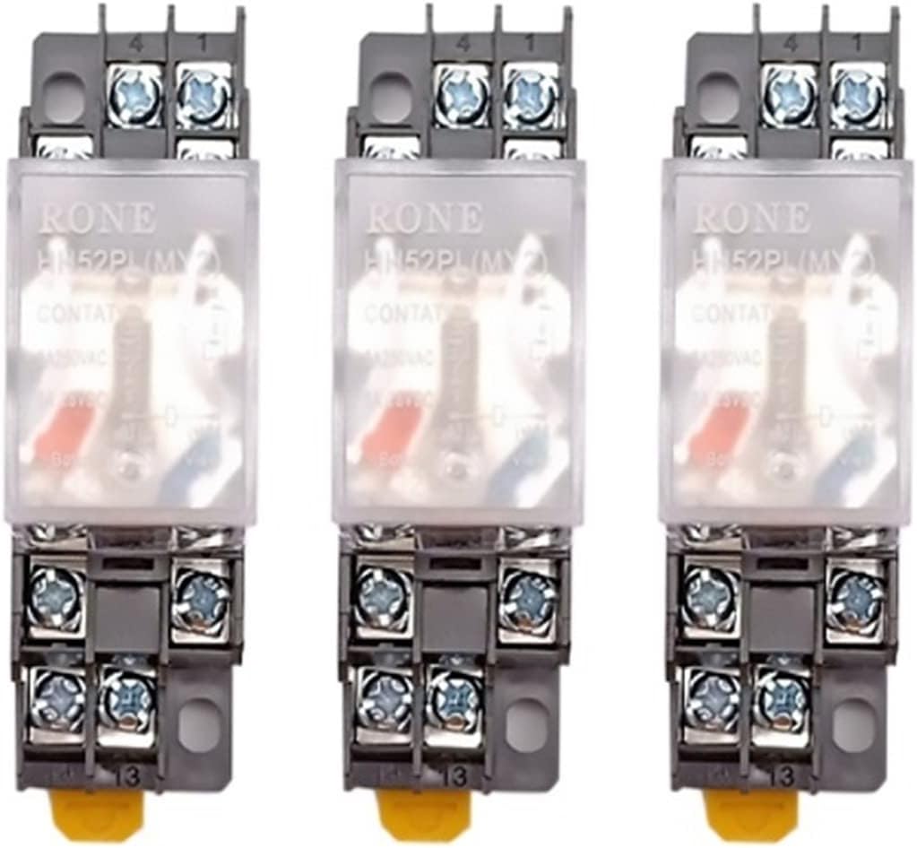20Set Relay with Socket Base Coil General DPDT Micro Mini Electromagnetic Switch LED AC 110/220V DC 12/24V MY2NJ MY3NJ