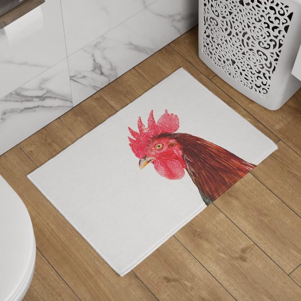 Tapis d entrée interieur poulet pour cuisine et hall accueillant - 3