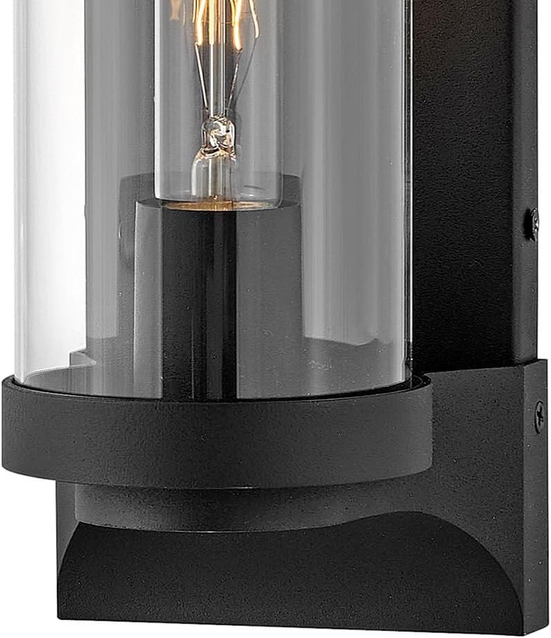 Hinkley Pearson One Light Medium Outdoor Wall Mount Lantern, Textured Black