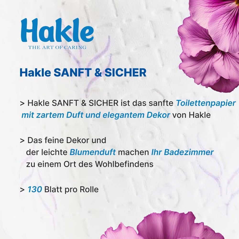Hakle Sanft & Sicher, 72 Rollen Toilettenpapier, 4-lagig