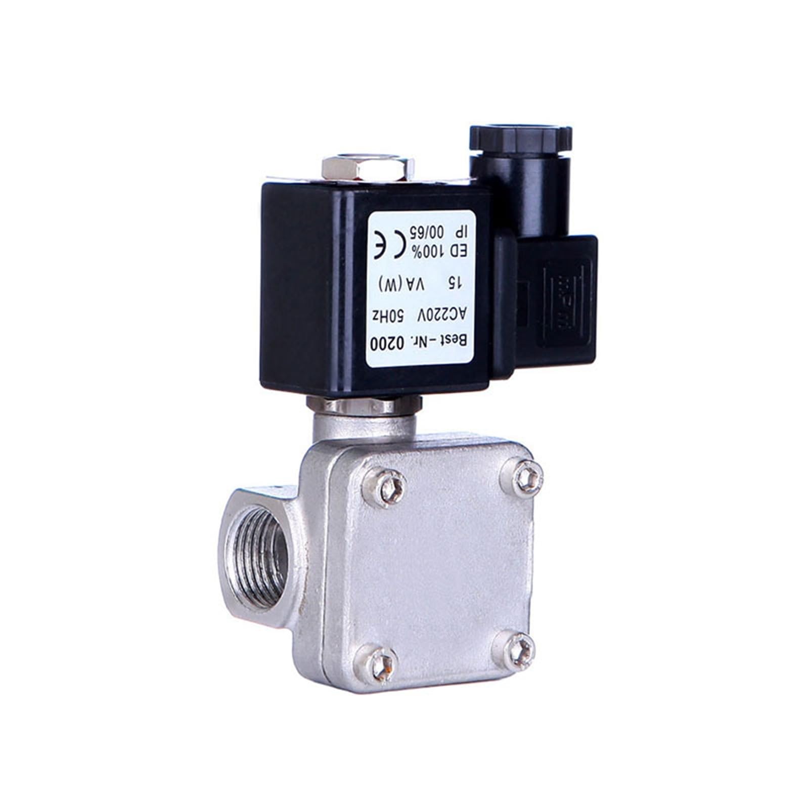 Elettrovalvola Elettrica Normalmente Chiusa Acciaio Inox 16kg Valvole Acqua Alta Pressione 12V 24V 220V(0927400,NBR-SEAL_110VAC)