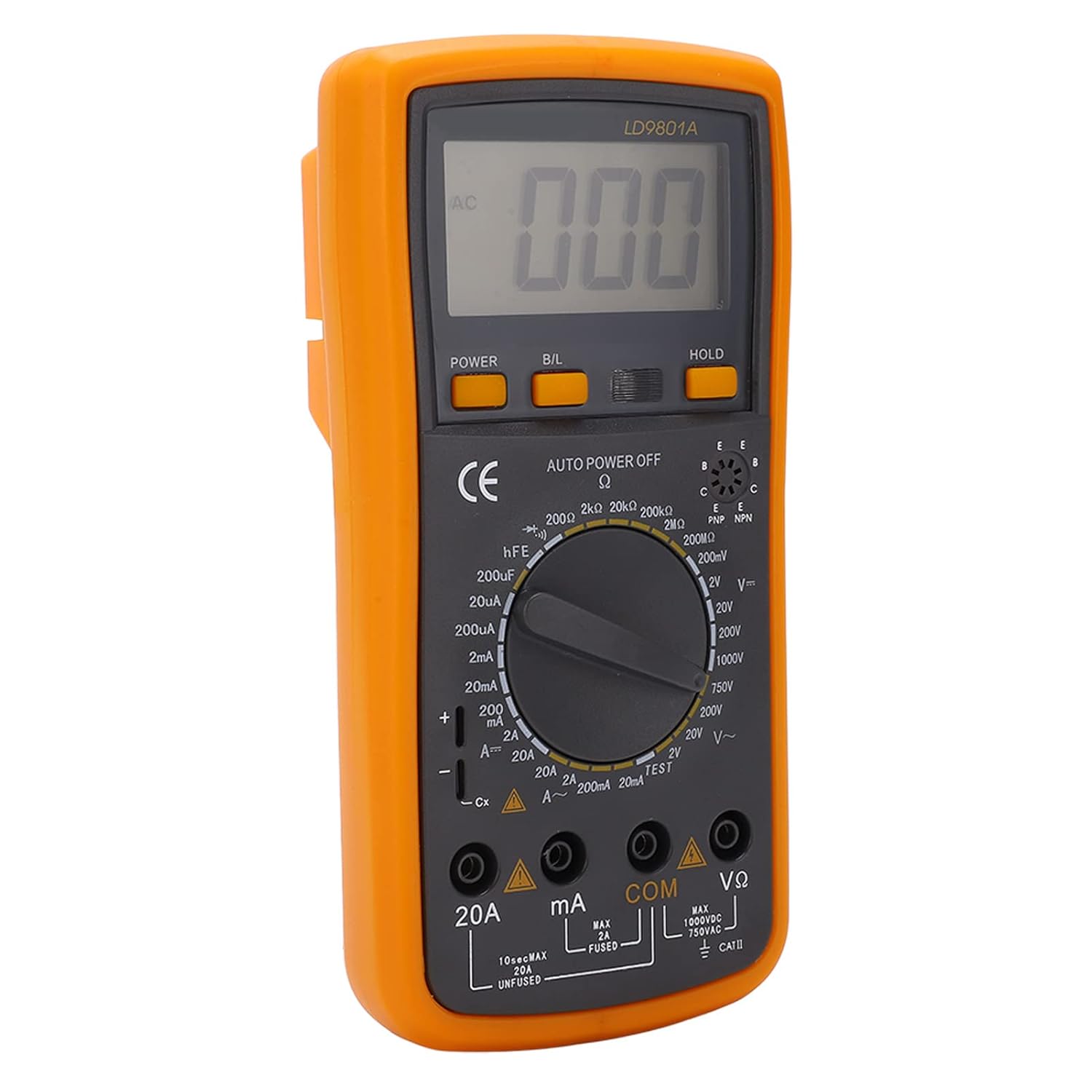 ACDC Multimeter, Easy to use Backlit Digital multimeter, Ideal for