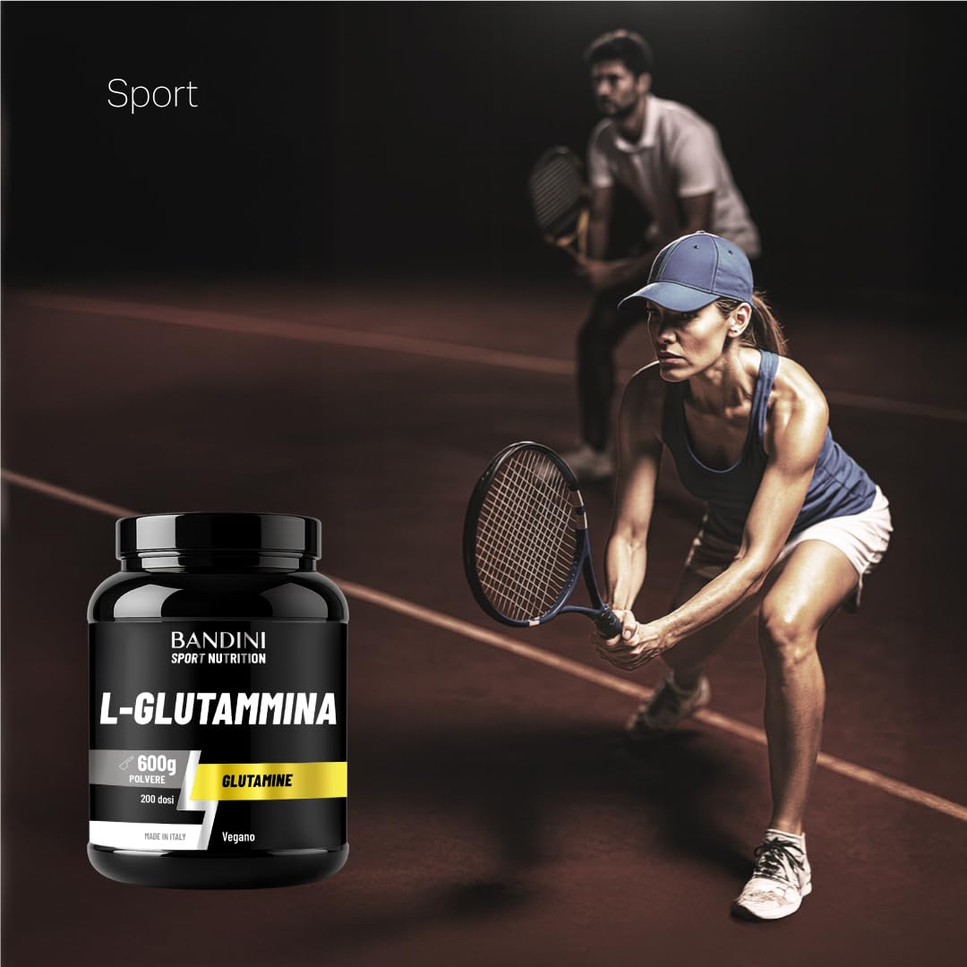 Bandini® L-Glutammina Pura in Polvere 600g - Aminoacido utile per Esercizi Fisici ad Alta Intensità - Rinforza la Massa Muscolare - Glutammina POWDER 100% Vegan