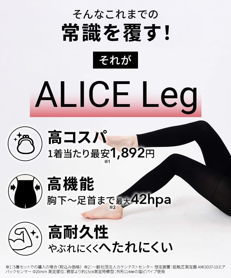 アリスレッグ 着圧スパッツ 着用イメージ