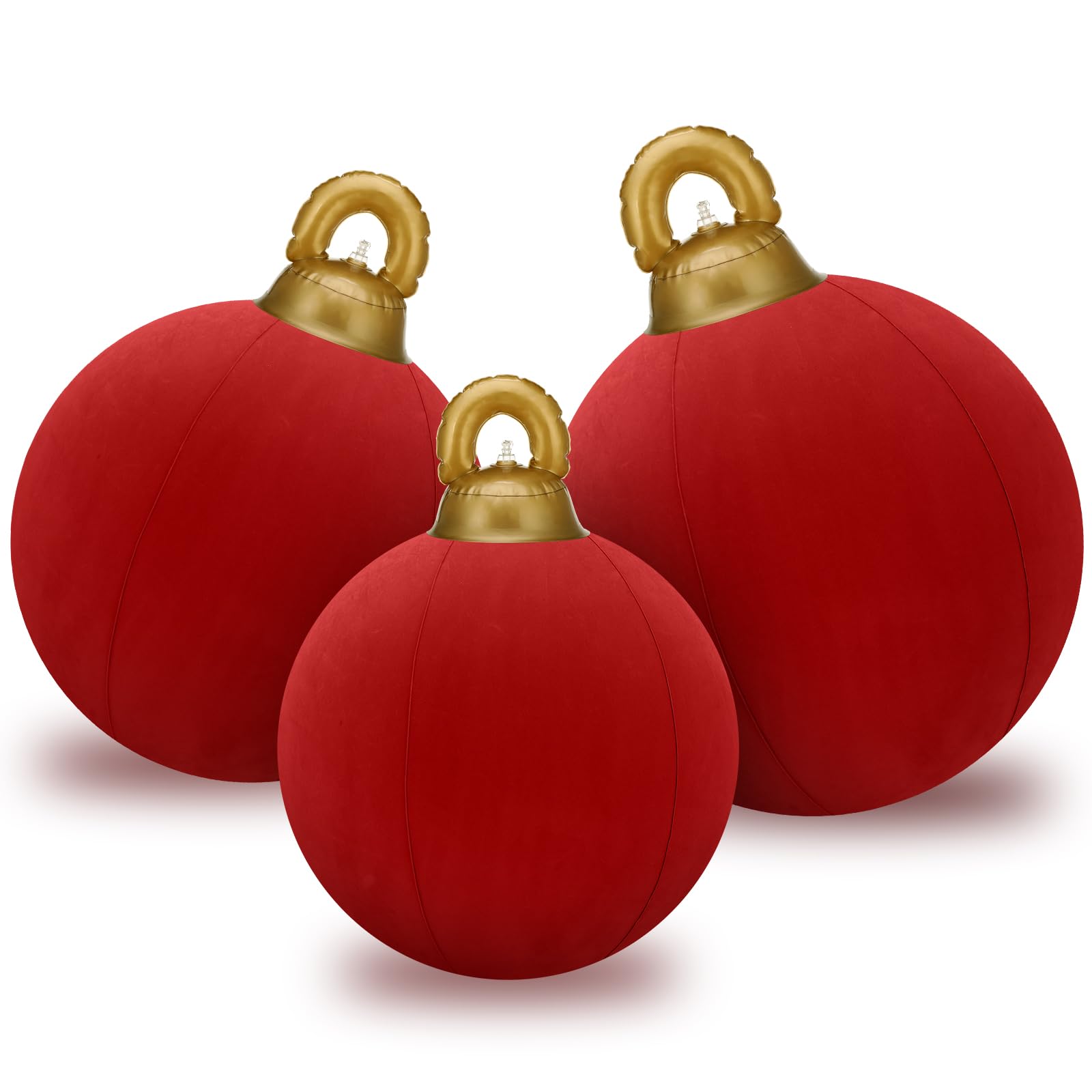 Jenaai 3 palline gonfiabili giganti in velluto, 61 cm, 50,8 cm e 45,7 cm