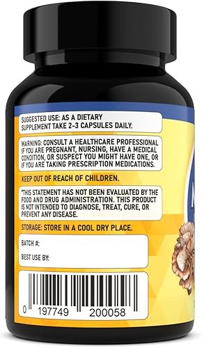 Miniatura 3 de Extracto de hongo Maitake Calidad premium, solo cuerpos fructíferos, fuente de beta-glucanos, corazón y bienestar cardiovascular, vitalidad y