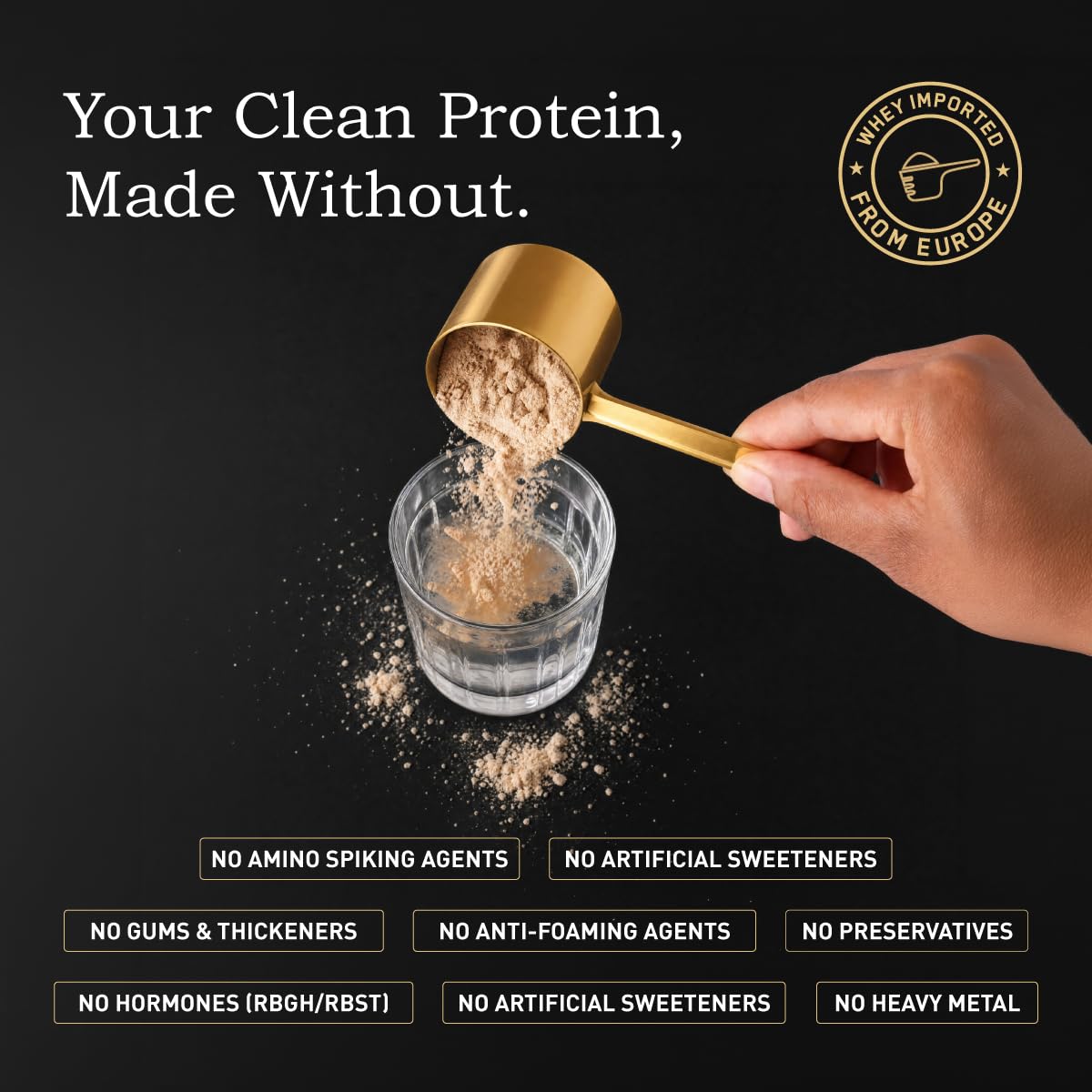 Bigmuscles Nutrition Premium Gold Whey [1Kg, Malai Kulfi] Informed Choice UK Certified | Isolate Whey Protein Blend | 25g Protein | Natural Ingredients Only — Amazon image 3