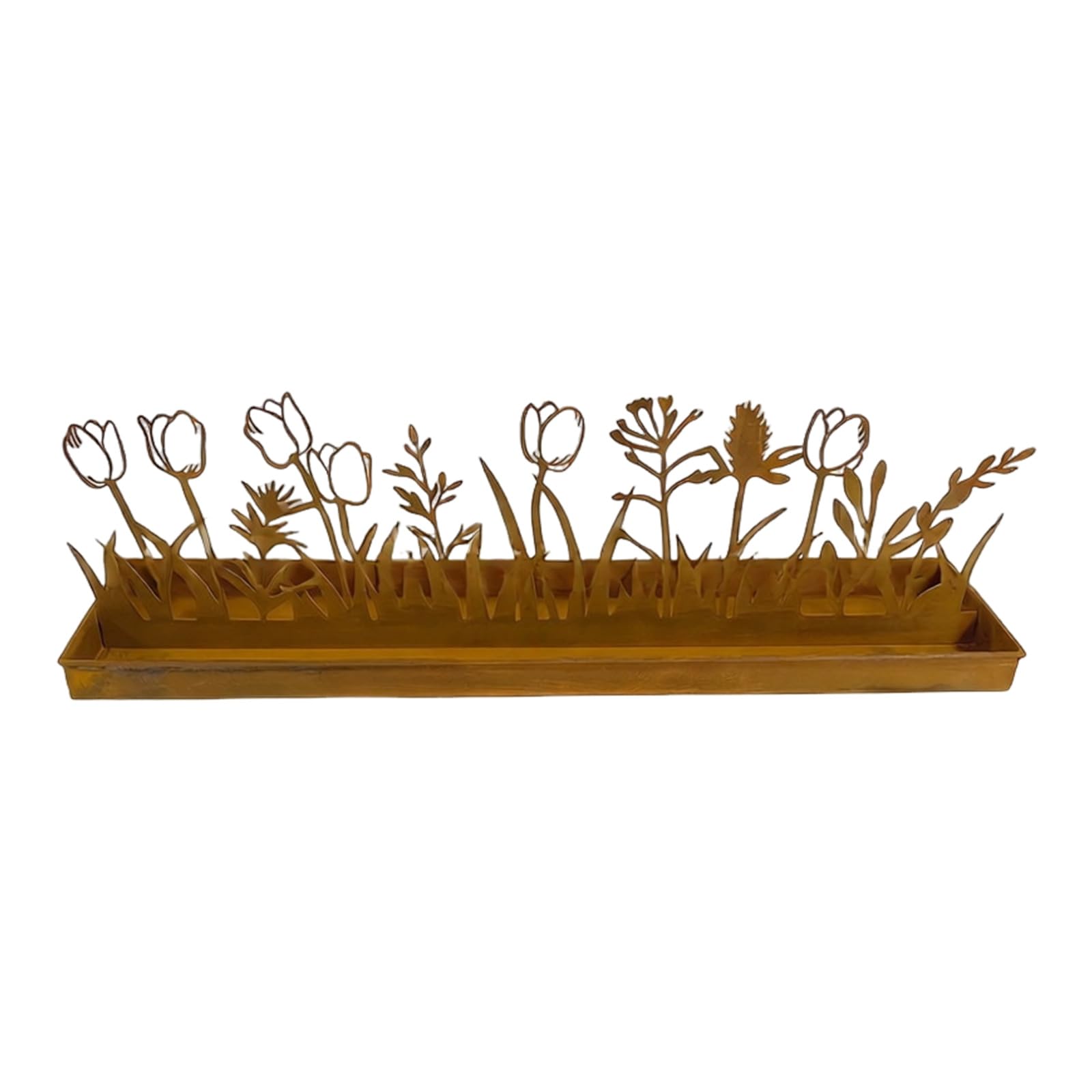 Caja moderna de metal antiguo para decorar mesas de terraza y salones rústicos