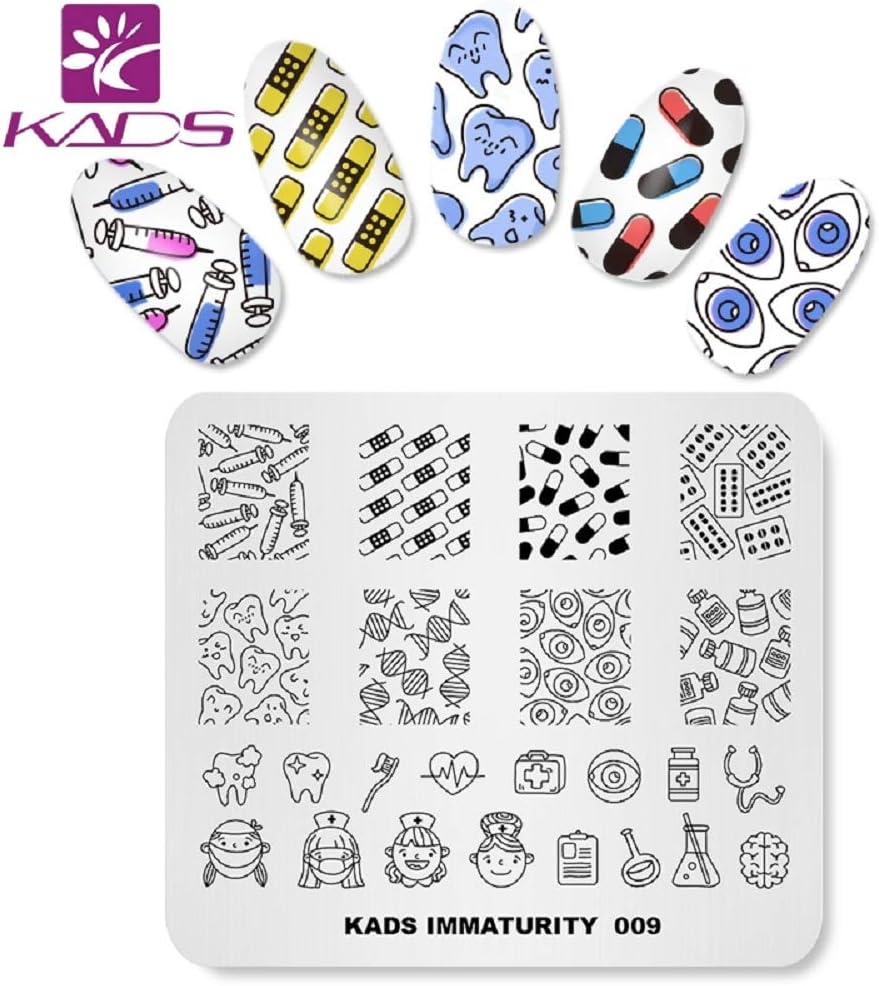 KADS Stamping Plates for Nail Art Ocean Mermaid Template Image Plate Stencil Nails Tool(OC006)