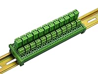 Vista 6 de Electronics-Salon Módulo de distribución de bloque de terminales de tornillo con posición 12x2 enchufable de montaje en carril DIN 10A / 300V.