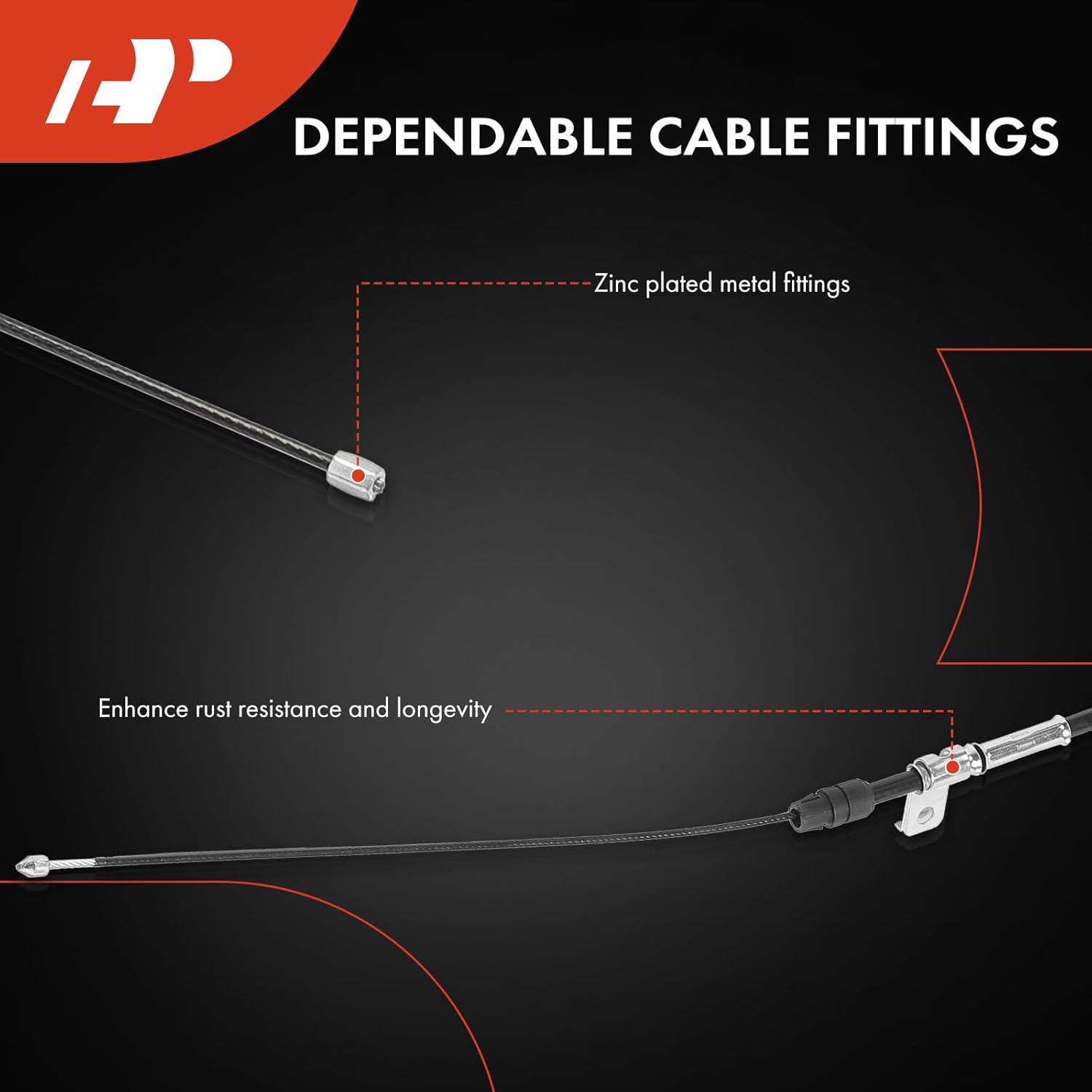 A-Premium Rear Driver and Passenger Side Parking Brake Cable Assembly Compatible with Chevrolet and GMC Models: Silverado 1500 2009-2013, Sierra 1500 2009-2013, 2-PC Set - Replace# 20848623