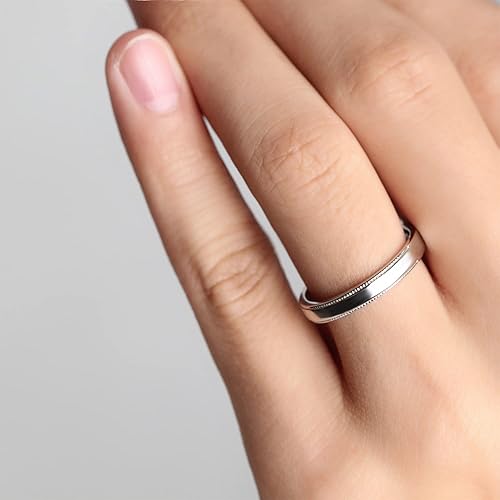 Miniatura 18 de Meissa 2 anillos de plata de ley para hombres y mujeres, anillos simples para parejas, tamaño ajustable, circonita cúbica a juego, anillos