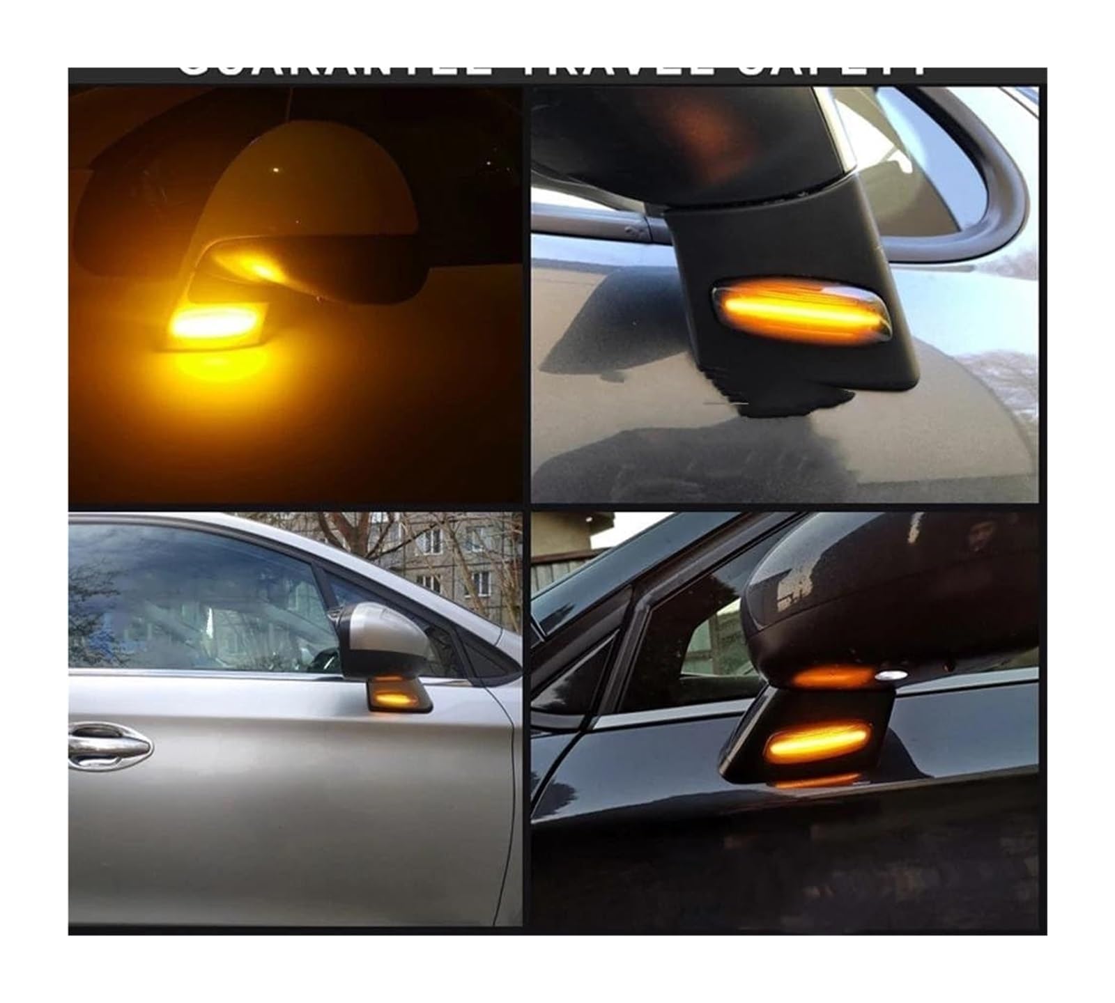 Para C4 Para C3 Para C5 DS3 DS4 Luz Indicador Lateral Dinámica Intermitente Secuencial Luces Señal Giro Coche Señal Giro Espejo(Dynamic Crystal Type)