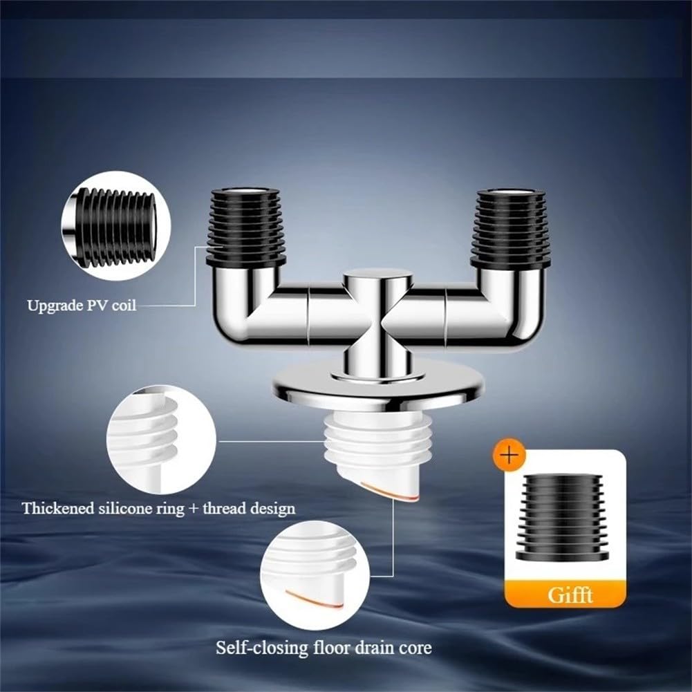 Conector Tubo Desagüe Lavadora ABS Giratorio 360°