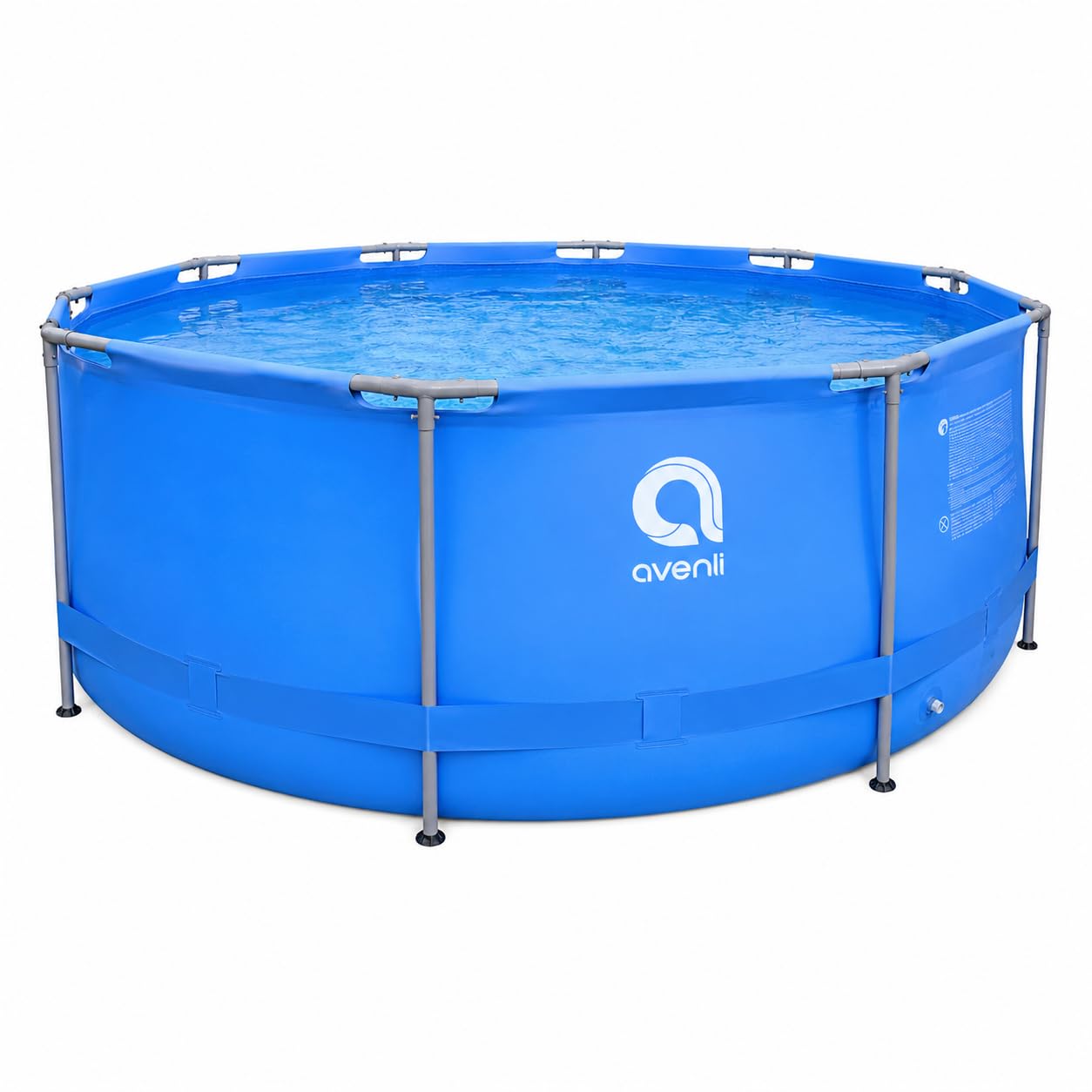 366x122 cm Frame Pool | rund | blau | inkl. Anschlüsse | ohne Pumpe | Aufstellpool | Gartenpool
