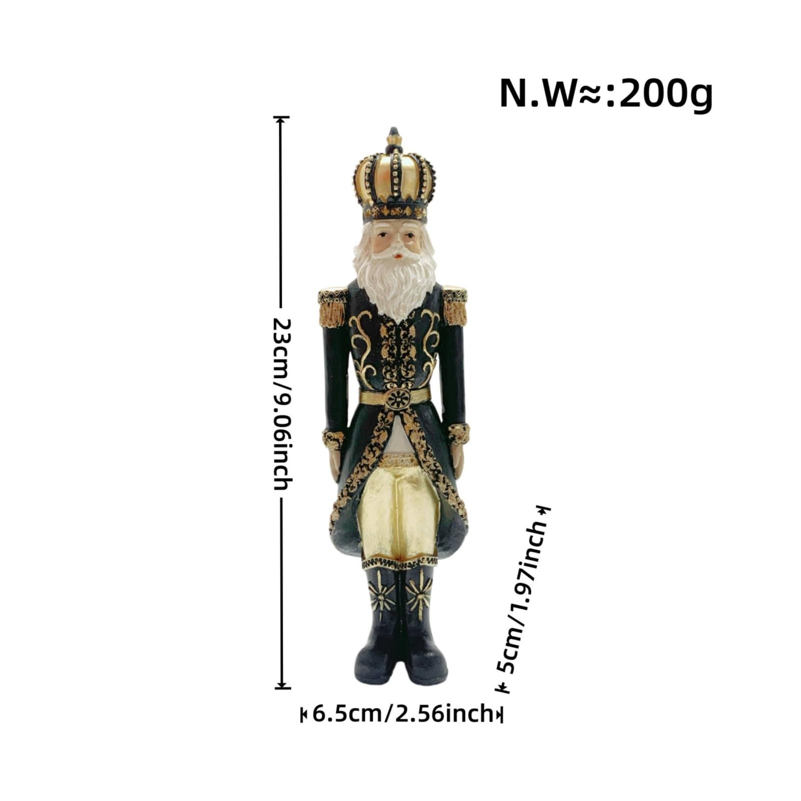 rockible 2 Pièces Soldat Écrase-Noix Doré Ornement sur Pied Décoration pour Table, Console