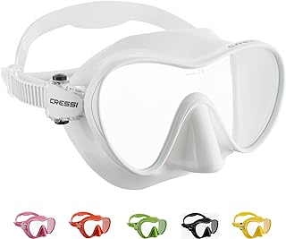 Cressi F1, máscara sin marco de buceo de buceo, falda de silicona de sellado perfecto, diseñada en Italia por Cressi
