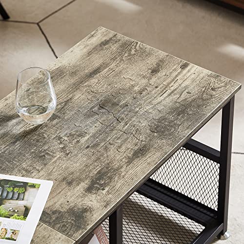 Vecelo Industrial Tv Stand For Televisions Up To 70 Inch, 62" Entertainment Center With Open Storage Shelves For Living Room/Bedroom, 3 Tiers Media Console Table With Metal Frame, Grey, 62 Inches #TOP5