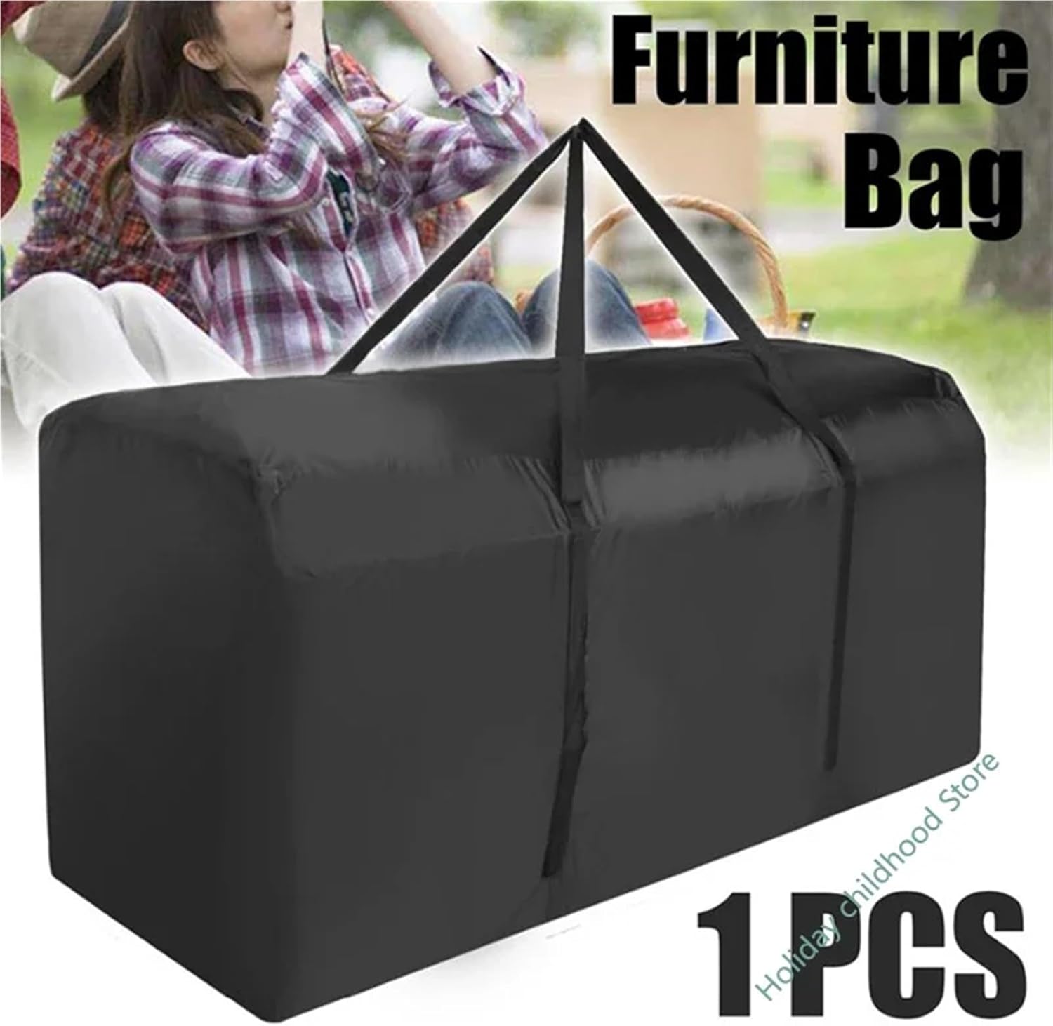 Large Waterproof Storage Handbag Cushion Bag Garden Furniture Outdoor with Handle