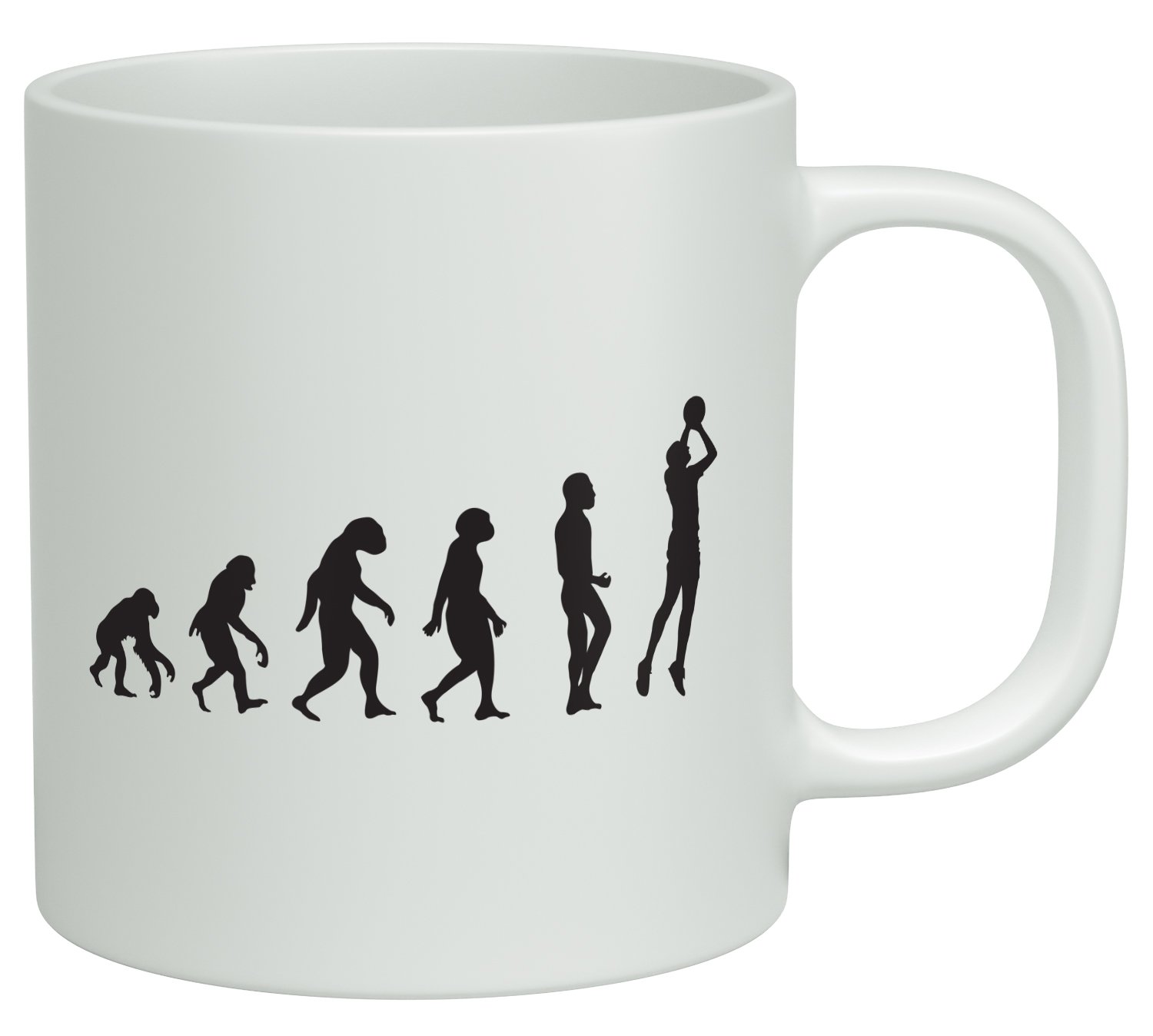 Shopagift White Evolution Of Basketball 10Oz Novelty Gift Mug Cup
