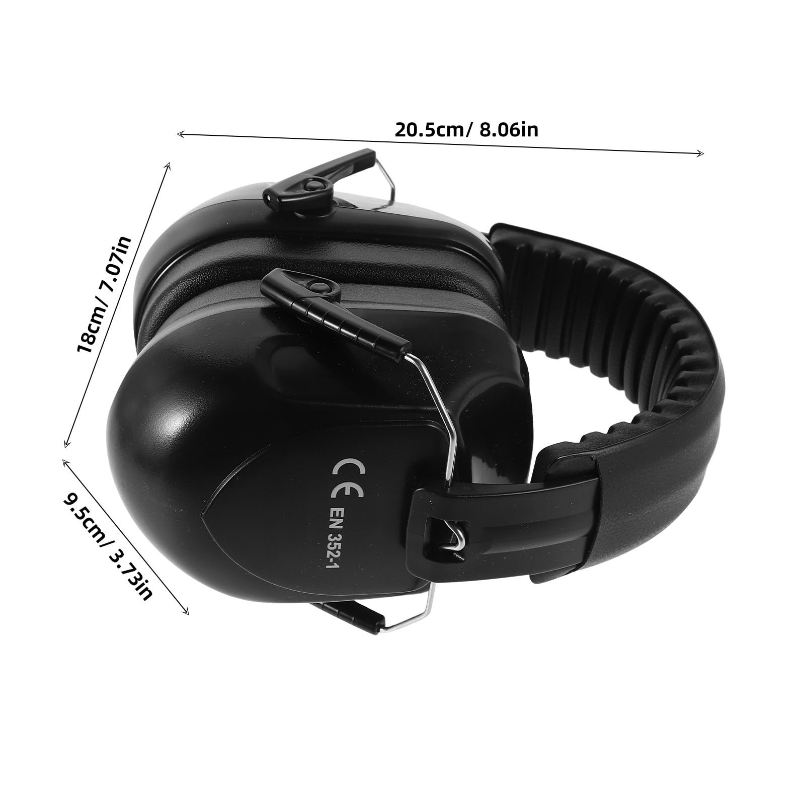 VILLCASE 2 Pièces Casque Antibruit Insonorisé en Abs Noir Haute Atténuation Sonore, Protections Auditives Confortables pour Étude et Voyage, pour Réduire le Bruit Ambiant
