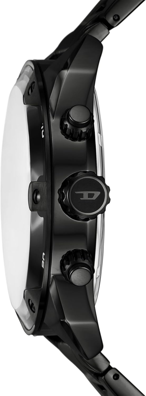 Diesel Men's Spiked Chronograph Black Stainless Steel Watch (Model: DZ4691) - Image 3