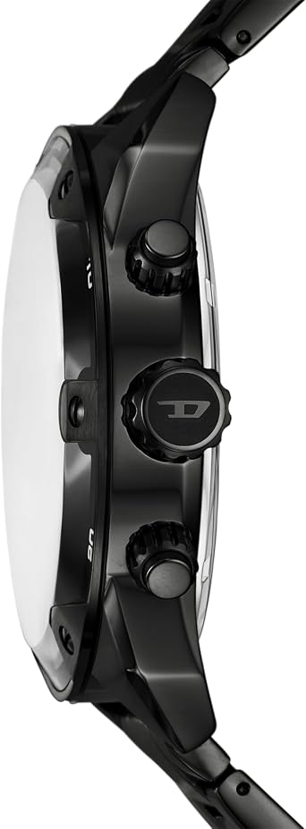 Diesel Men's Spiked Chronograph Black Stainless Steel Watch (Model: DZ4691)