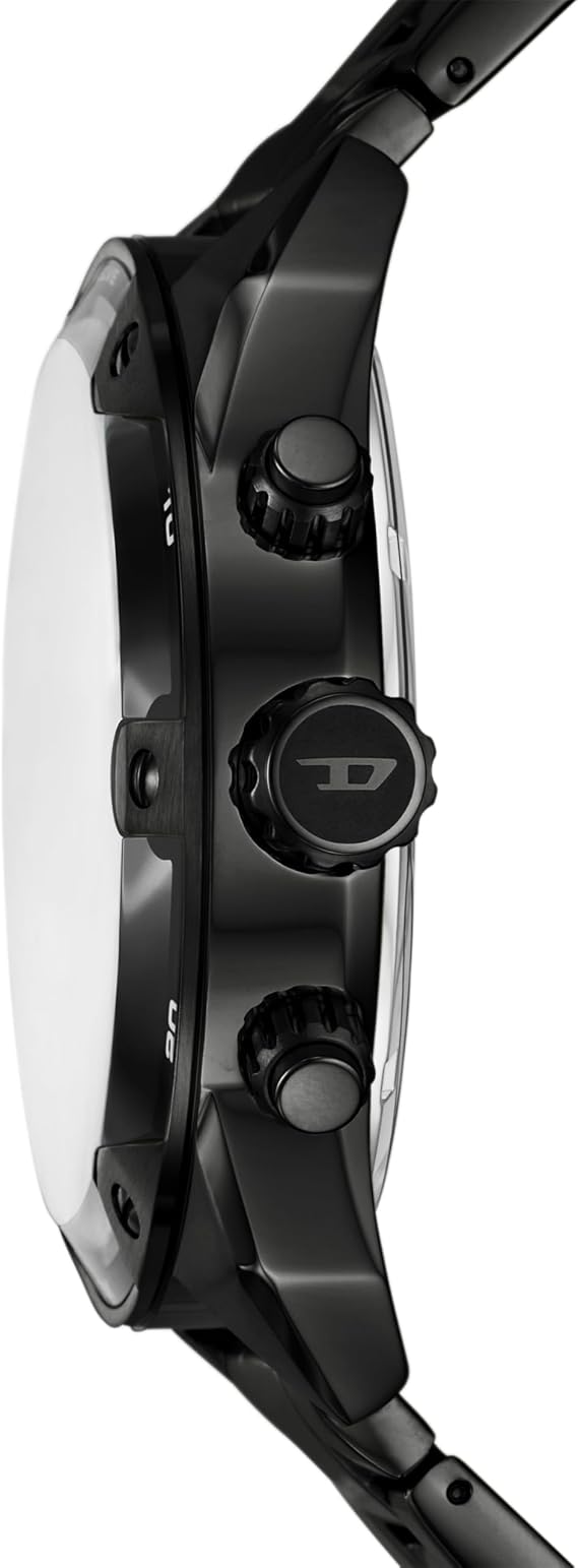 Diesel Men's Spiked Chronograph Black Stainless Steel Watch (Model: DZ4691)