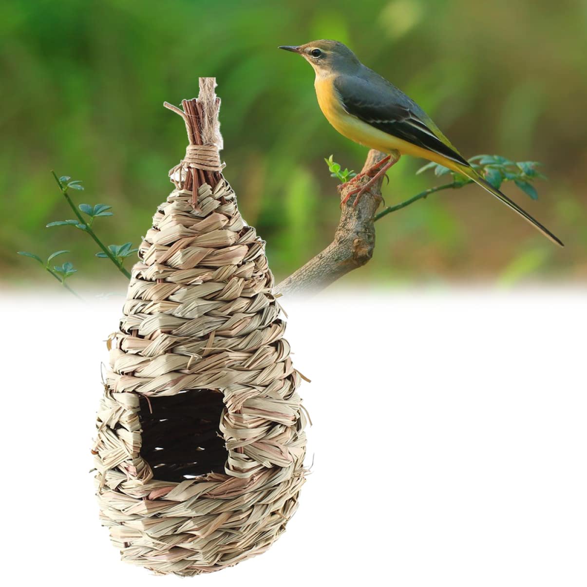 VANZACK 6 Piezas Nido De Cría De Pájaros Casa De Pájaros Colgante Nidos De Pájaros para Manualidades Nido De Pájaros Al Aire Libre Cabaña De Pájaros Colgante Casas De Pájaros para