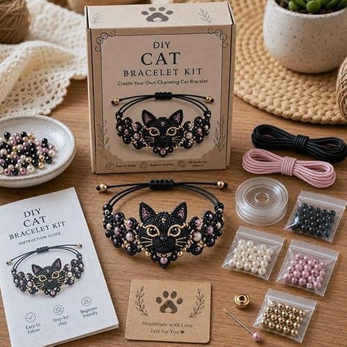 DIY Beaded Bracelet Making Kit Creative Embroidery Pearl Bead Jewelry Craft