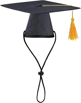 Pet Graduation Caps Small Dogs Black Graduation Hats with Tassel Pet Graduation Costume for Puppy Dogs Cats Party Outfits Accessories Yellow Tassel