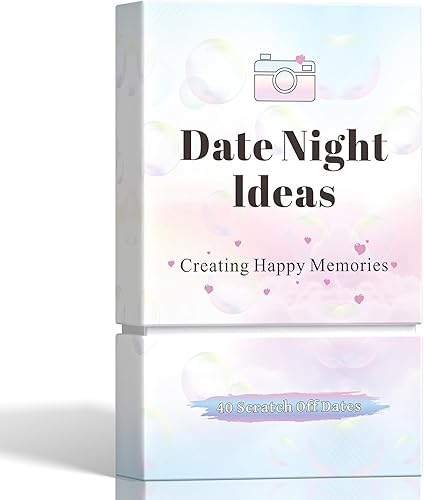 40 Ideas de citas nocturnas para parejas, Tarjetas aventureras para rascar para juegos de pareja, Ideas de regalos de aniversario de boda para él,
