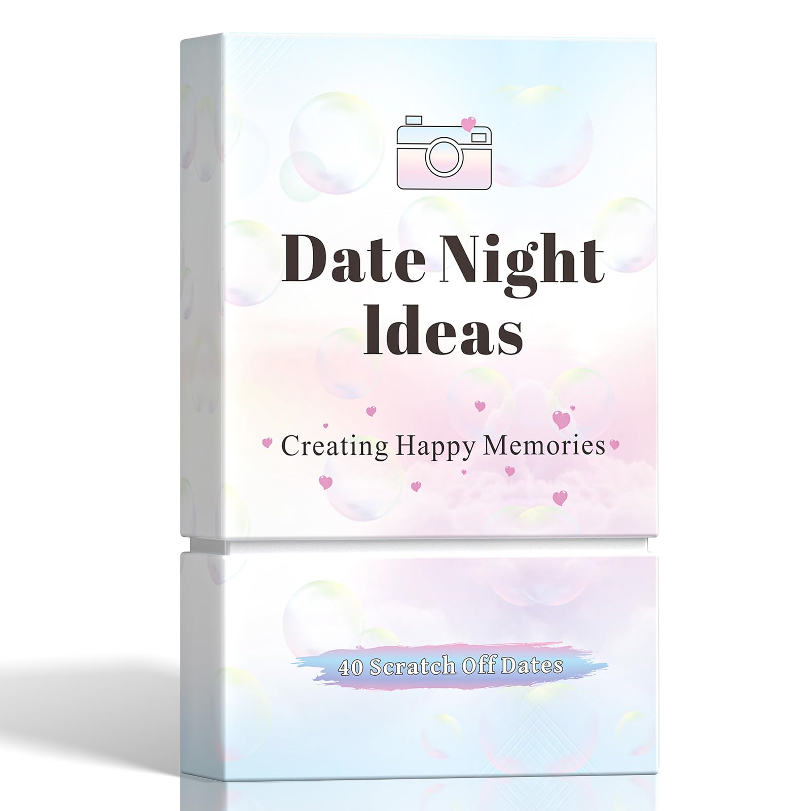 40 Date Night Ideas, Adventurous Scratch-Off Cards for Couple Games, Wedding Ideas for Him, Her, Wife or Husband, Fun Date Night Gifts