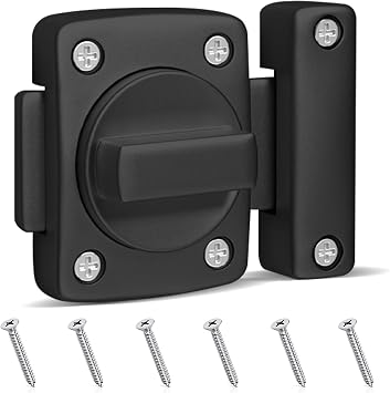 Door Lock, Rotating, Bolt Lock, Inner Lock, Retrofit Door Latch, Auxiliary Lock, Two-Way Design, For Left and Right Use, Safety Lock, Crime Prevention, Theft Prevention, For Indoor Doors, For