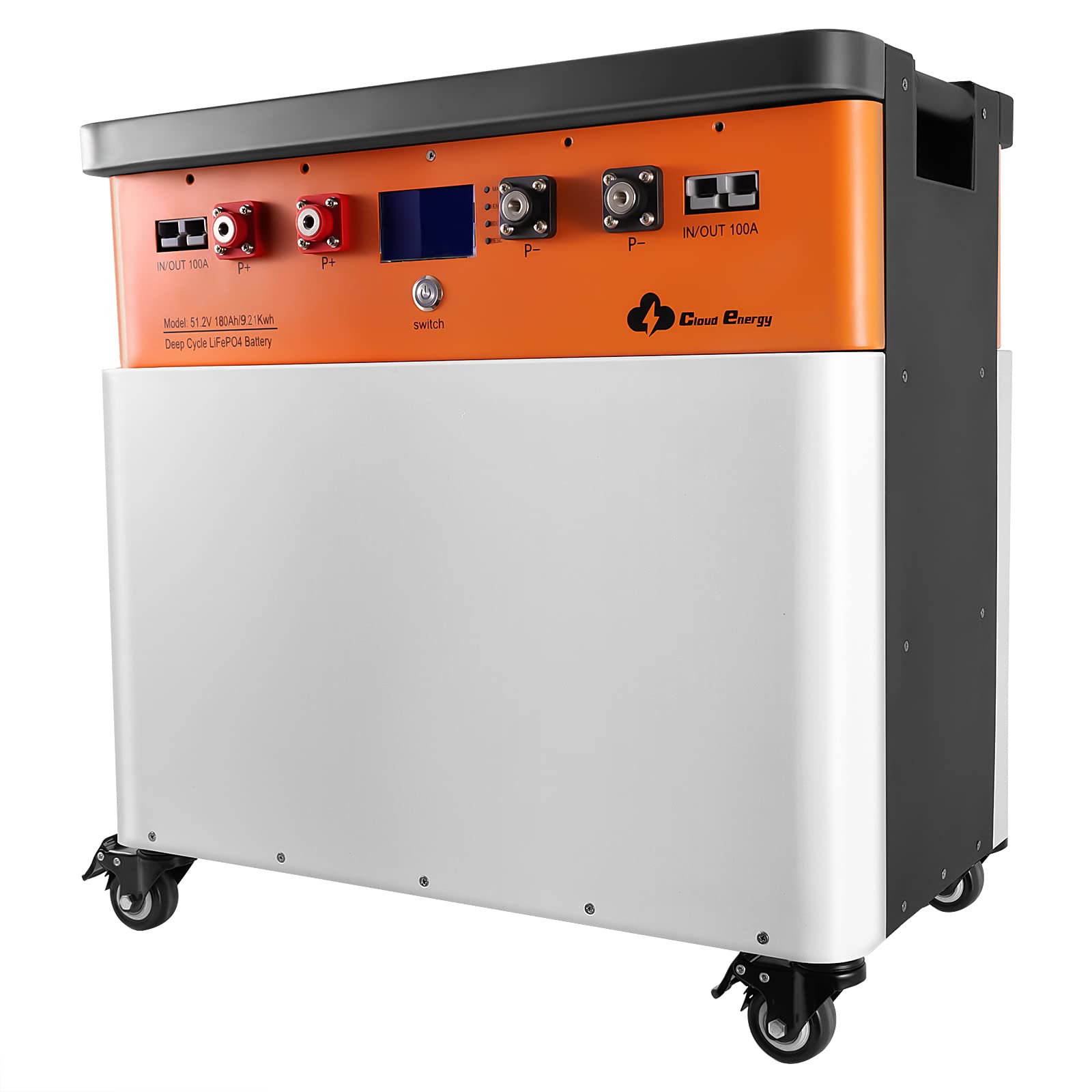 CloooudPro 48V 180Ah 9.216Kwh Portability LiFePO4 Battery 10 Year Lifetime Perfect for Monitor RV, Solar, Energy Storage, Overland, Off-Grid…