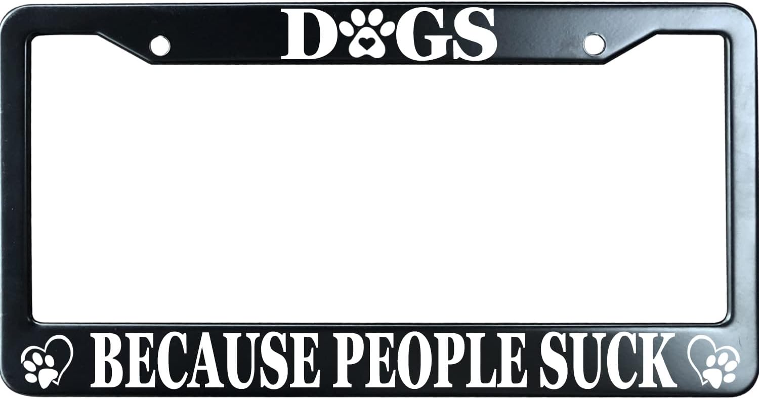 Tell Your Cat I Said Pspspsps Matte Black License Plate Frame Cover for Men/Women, Heavy Duty Stainless Steel Auto Car Tag Frame with 2 Holes & Free Screws,Unique Cat and Dog Lover Gift
