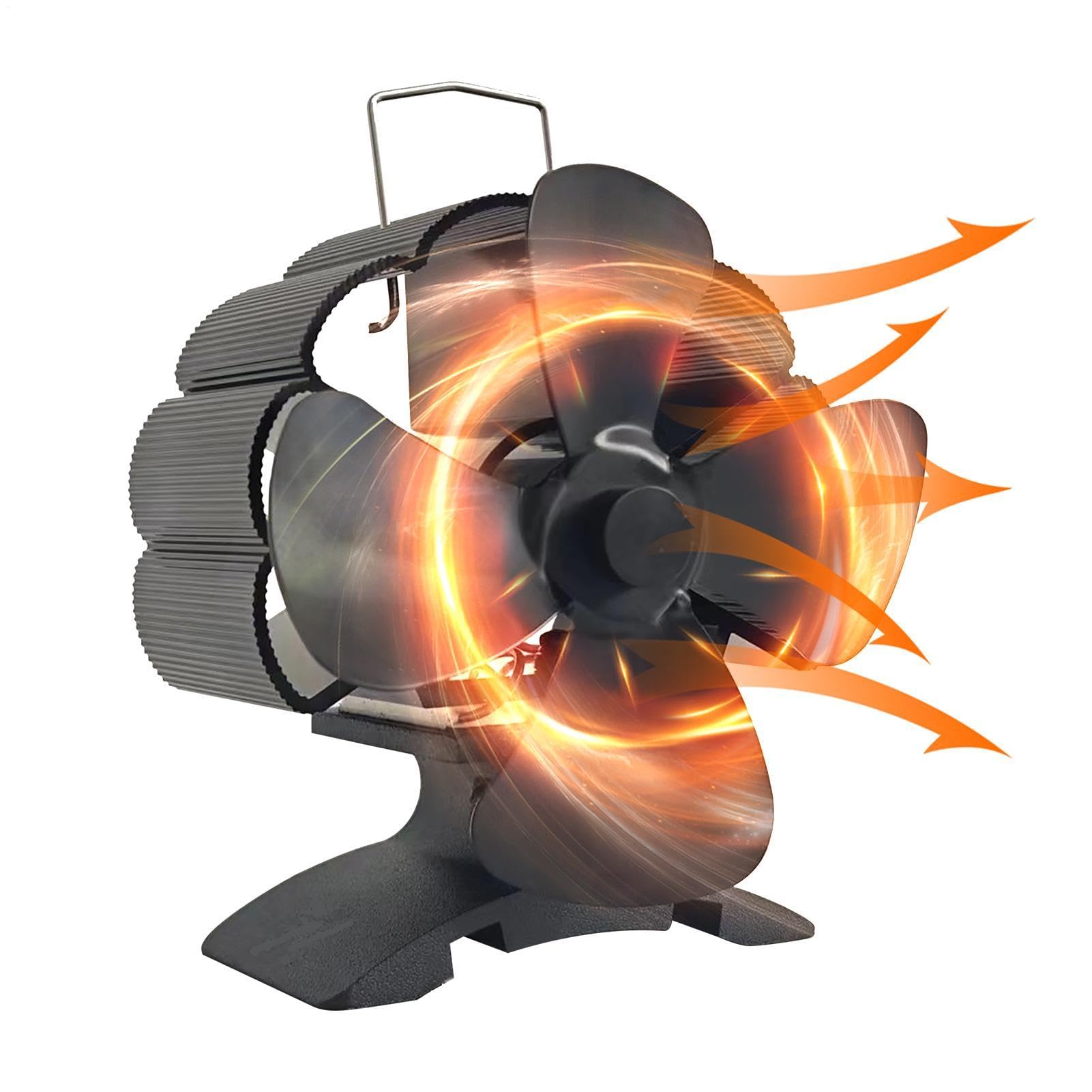 Wood Burner Fan, Fireplace Fan, Non Electric Igniter, Circulating Warm Air, Quiet Stove Blower, Suitable for Living Room and Bedrooms Use, 4.33x3.15x4.72 Inches